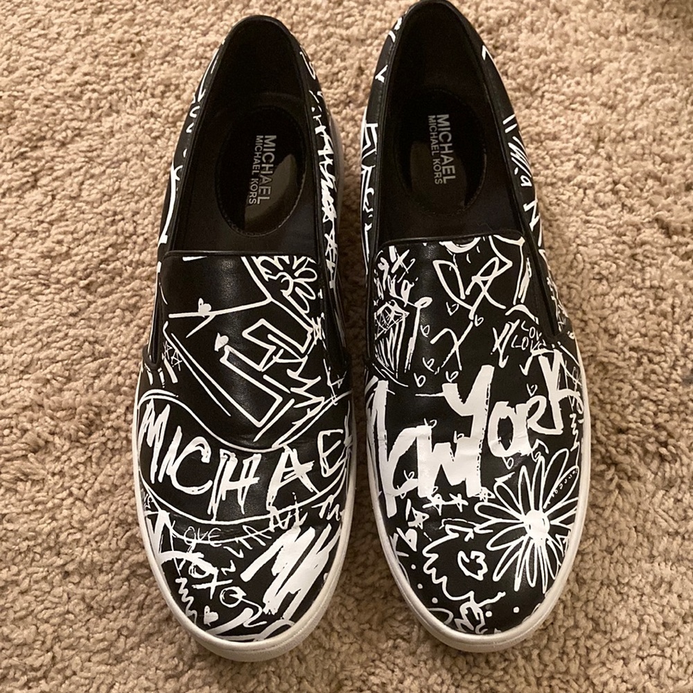 MICHAEL KORS GRAFFITI SLIP ONS